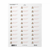 Kerstlantaarn retouradreslabels etiket (Full Sheet)