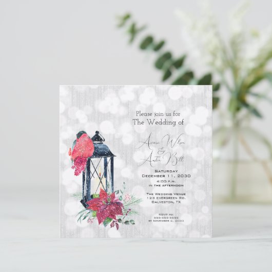 Kerstlantaarn Sparkle Paper Bruiloft (Staand voorkant)