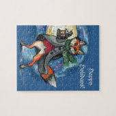 Kerstlantaarn Vos Puzzel Legpuzzel (Horizontaal)