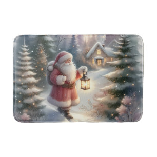 Kerstlantaarn Wandel Winter Cottage Scene Badmat