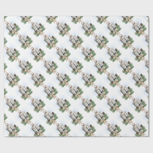 Kerstlantaarns Cadeaupapier (Vlak)