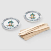 kerstlantaarnsamenstellingen zilver en wit handwaaier (Niet-gemonteerd)