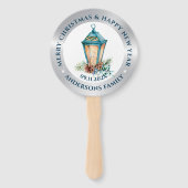 kerstlantaarnsamenstellingen zilver en wit handwaaier (Voorkant)