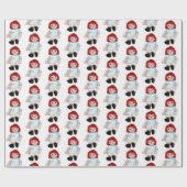 Kerstlap pop met snoepriet cadeaupapier (Vlak)