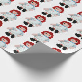 Kerstlap pop met snoepriet cadeaupapier (Hoek)