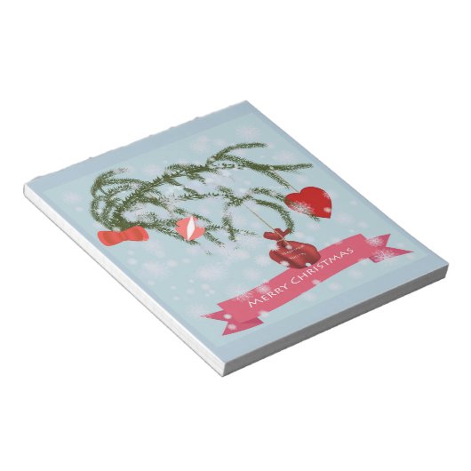 kerstlaptop notitieblok (Schuin)