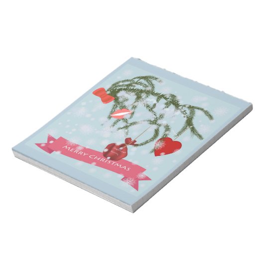 kerstlaptop notitieblok (Linkerzijde)