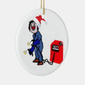 kerstlasser keramisch ornament (Rechts)