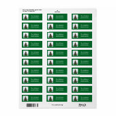 Kerstlaster Trap Tree Return-adres Etiket (Full Sheet)