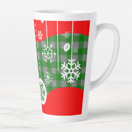 Kerstlaternmok – Witte Ornamenten Latte Mok