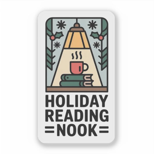 Kerstleeshoek - Knus winterboek Sticker (Voorkant)