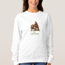 Kerstleeuw en lam Slaapshirt voor dames