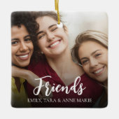 Kerstlegant-fotovriendelijk kalligrafie keramisch ornament (Voorkant)