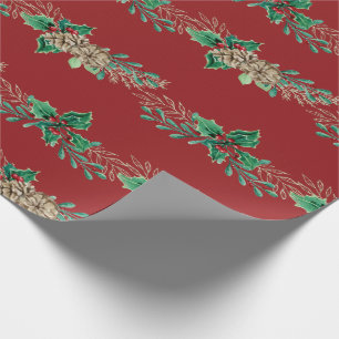 Kerstlegant Garland Holly Berry Pine Foliage Cadeaupapier