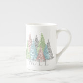 Kerstlegant Glitter Trees botst China Mok (Rechts)