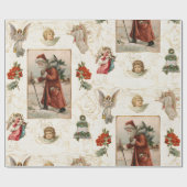 Kerstlegant kerstscript voor de kerstman Vintage A Cadeaupapier (Vlak)