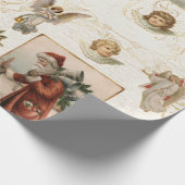 Kerstlegant kerstscript voor de kerstman Vintage A Cadeaupapier (Hoek)