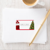 Kerstlegant Moderne Sjabloon Adres Etiket (Insitu)