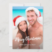 Kerstlegant Script 2 Side Design Photo Feestdagenkaart (Voorkant)