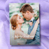 Kerstlegant script, foto 2 zijdelings ontwerp feestdagenkaart