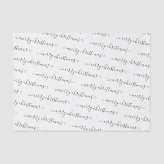 Kerstlegant zwart-wit handgeschreven op maat tissuepapier (Voorkant)