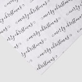 Kerstlegant zwart-wit handgeschreven op maat tissuepapier (Detail)