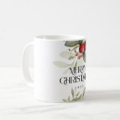 Kerstlegante Waterverf Berry Classic Koffiemok (Voorkant links)