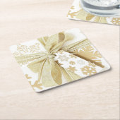 Kerstlegantie Kartonnen Onderzetters (Schuin)