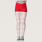 kerstLeggings Faux Floral White Lace Fishnet Leggings (Voorkant)