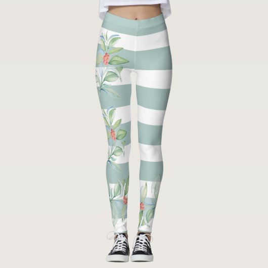 kerstLeggings Green Holly Leggings (Voorkant)