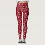 kerstleggings leggings<br><div class="desc">sneeuwvlokken, perfect kerstrood, ziet er geweldig uit voor al uw feestjes!</div>