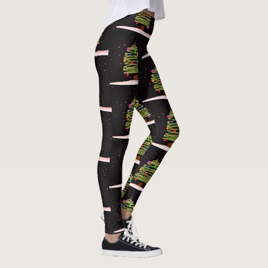 kerstLeggings met kerstbomen Leggings (Rechts)