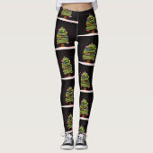 kerstLeggings met kerstbomen Leggings (Voorkant)