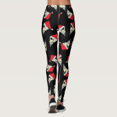 kerstLeggings met schedels in kerstmantels  Leggings (Achterkant)