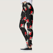 kerstLeggings met schedels in kerstmantels  Leggings (Links)