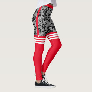 kerstLeggings Santa Faux Rozen Lace OTK Socks Leggings