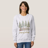 Kerstlektuur Kerstmis Boekenliefhebber Sweatshirt (Voorkant volledig)
