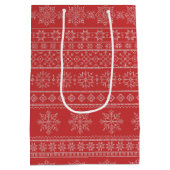 Kerstlelijke trui met rode breikleding medium cadeauzakje (Achterkant)