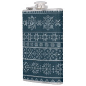 Kerstlelijke trui-trui in het breiwerk heupfles (Links)