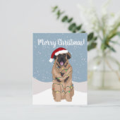 KerstLeonberger Briefkaart (Staand voorkant)