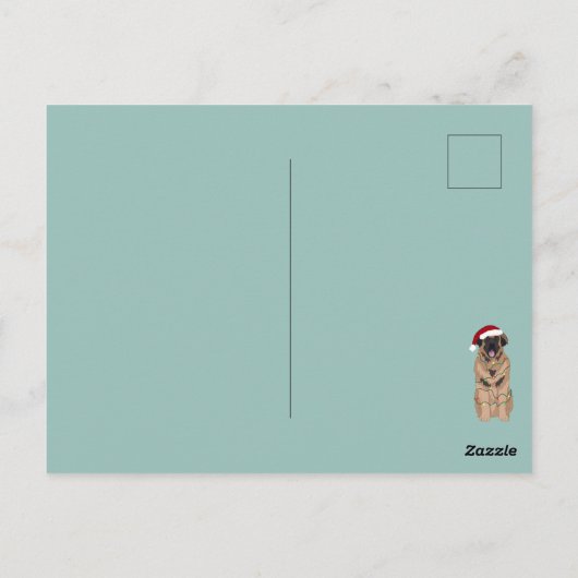 KerstLeonberger Briefkaart (Achterkant)