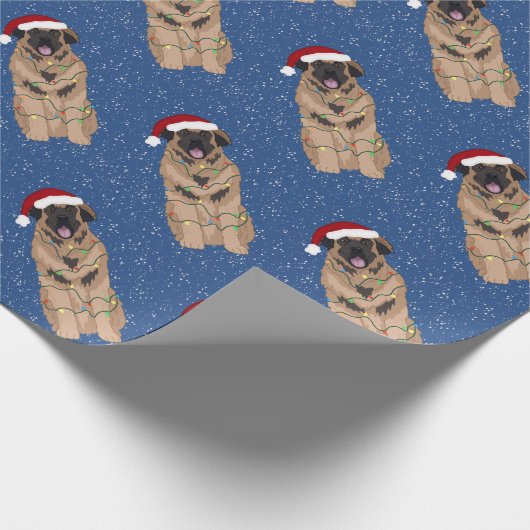 KerstLeonberger Cadeaupapier (Hoek)