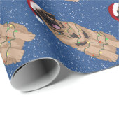 KerstLeonberger Cadeaupapier (Rol Hoek)