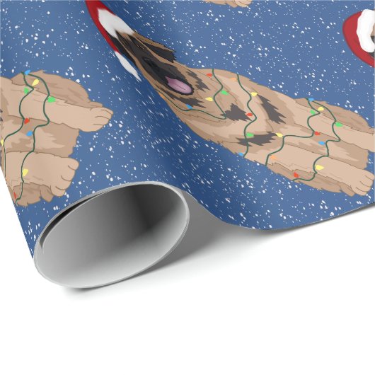 KerstLeonberger Cadeaupapier (Rol Hoek)