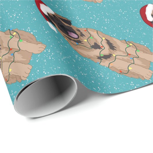 KerstLeonberger Cadeaupapier (Rol Hoek)