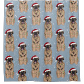 KerstLeonberger Douchegordijn (Voorkant)