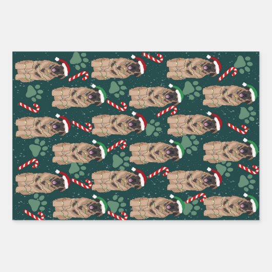 KerstLeonberger Inpakpapier Vel (Voorkant 2)