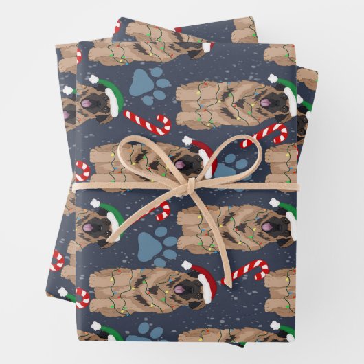 KerstLeonberger Inpakpapier Vel (In situ)