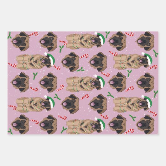 KerstLeonberger Inpakpapier Vel (Voorkant 3)