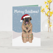 KerstLeonberger Kaart (Gele Bloem)